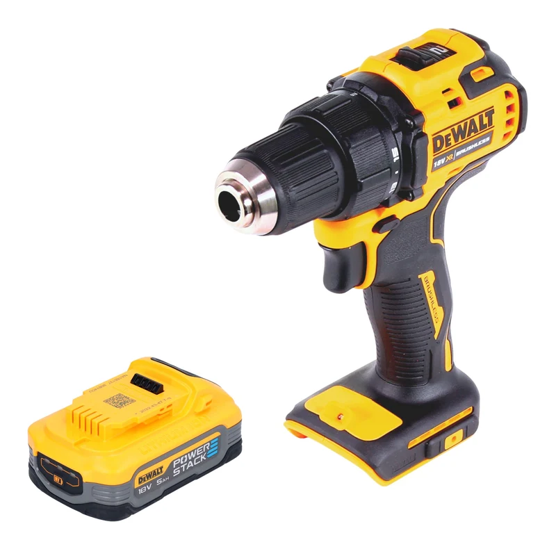 DeWalt DCD 708 N Akku Bohrschrauber 18 V 65 Nm Brushless + 1x Powerstack Akku 5,0 Ah - ohne Ladegerät