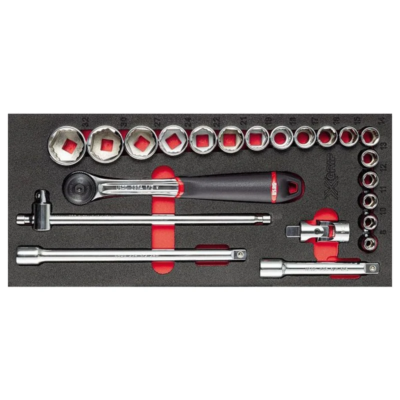 Sponge Module Usag 519 M 613CEAX 22-Piece Socket Wrench Assortment