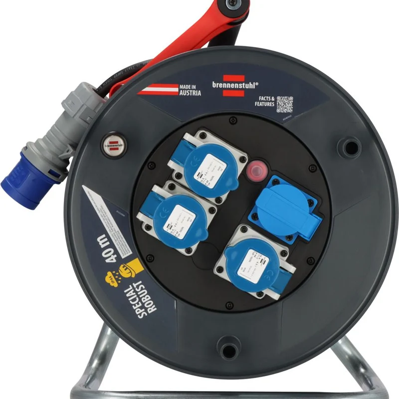 Brennenstuhl ST 320 IP44 Cable Reel 40m 3x CEE 230V/16A