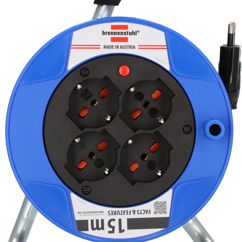 Brennenstuhl BAT ST 180 15m 4-Socket 3500W Cable Reel