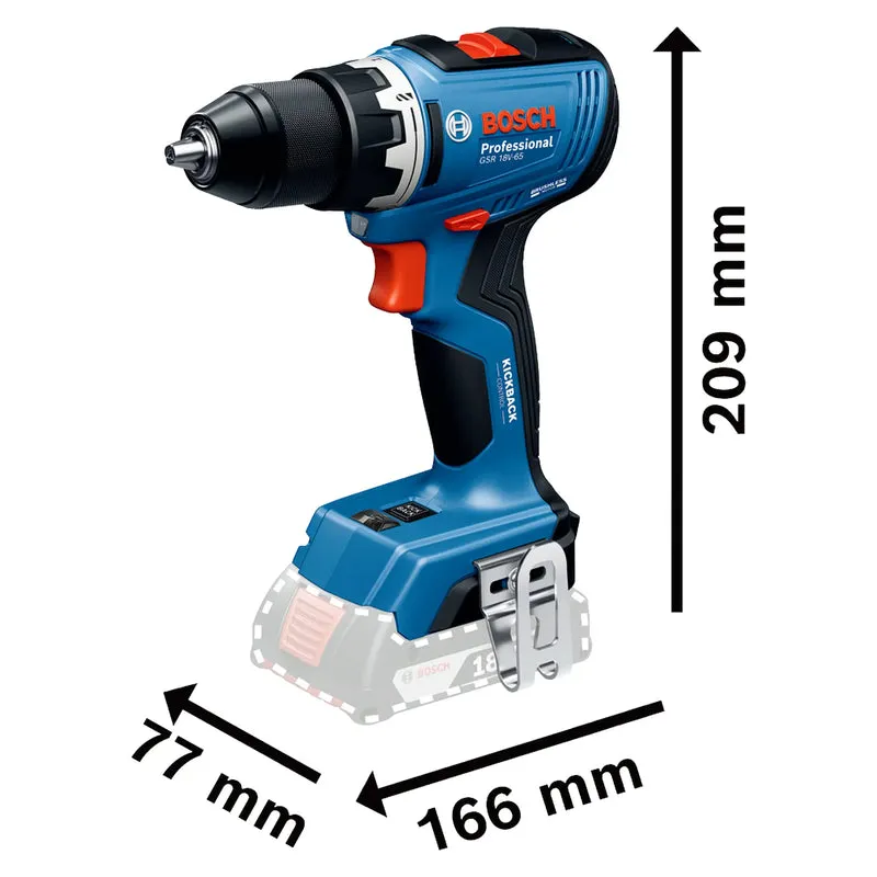 Drill Driver Bosch GSR 18V-65 PRO 18V 4Ah
