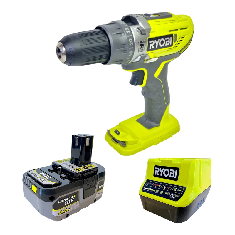 Ryobi R18PD3-0 Akku Schlagbohrschrauber 18 V 50 Nm + 1x Akku 4,0 Ah + Ladegerät