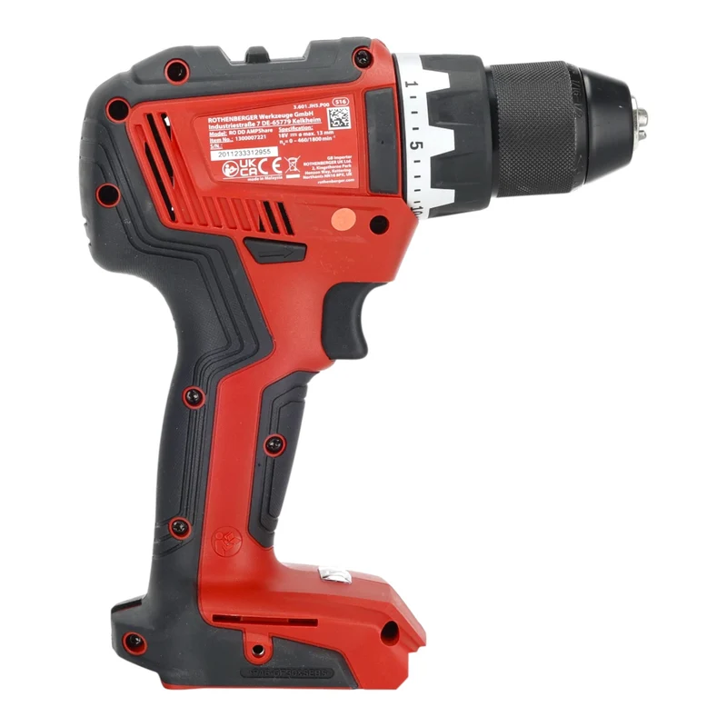 Rothenberger RO DD55 Akku Bohrschrauber 18 V 55 Nm Brushless AMPShare + 2x Akku 4,0 Ah + Ladegerät