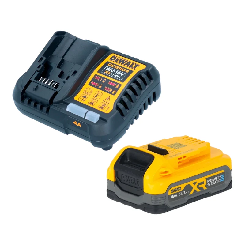 DeWalt DCB 1104 S1 Akku Starter Set mit Schnell Ladegerät + 1x Powerstack Akku 18 V 3,5 Ah