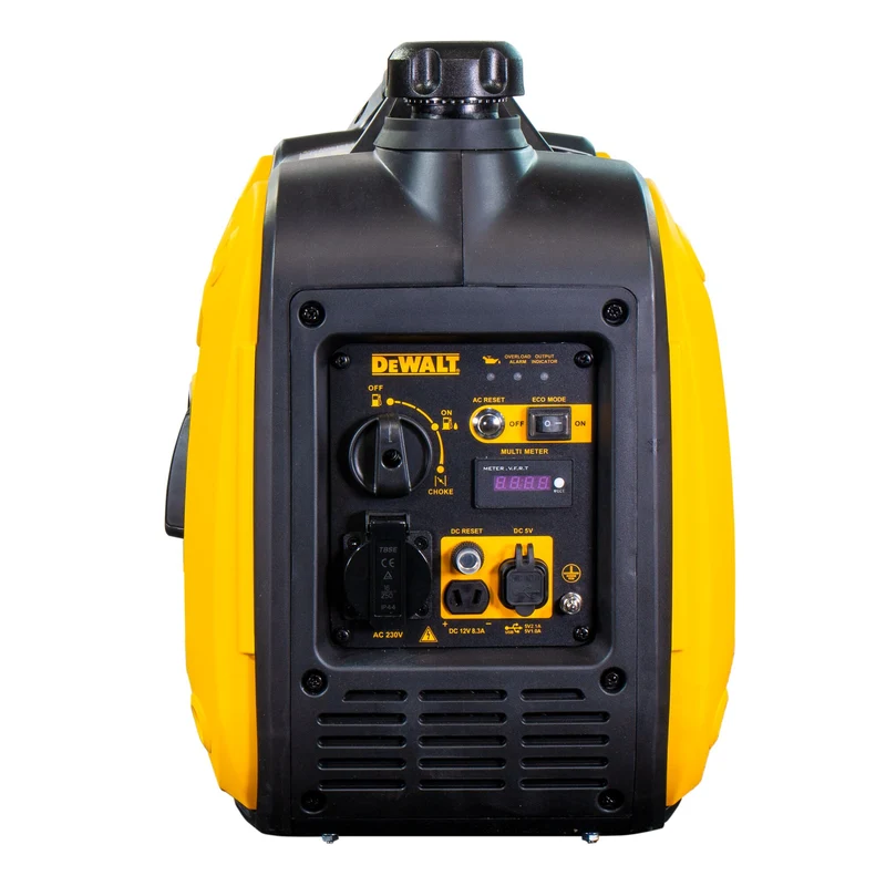 DeWalt DXGN i20 E Benzin Inverter Generator Stromerzeuger 2000 W 5000 ml 1× 230 V, 1× 12 V DC Ausgang, 2x USB-Anschlüsse