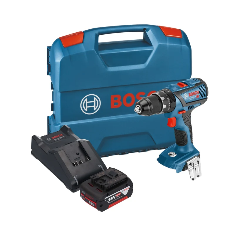 Bosch GSB 18V-28 Professional Akku Schlagbohrschrauber 18 V 63 Nm + 1x Akku 5,0 Ah + Ladegerät + L-Case