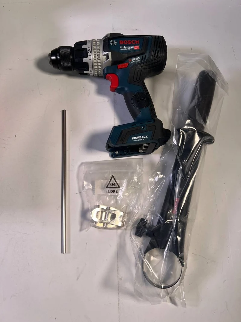 Bosch GSB 18V-150 C Professional Akku Schlagbohrschrauber 18 V 150 Nm ( 06019J5102 ) Biturbo Brushless + L-Boxx - ohne Akku, ohne Ladegerät - Leicht Gebraucht