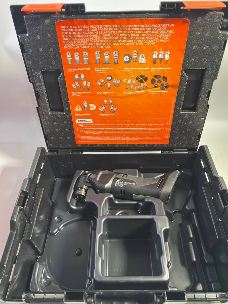 Fein Multimaster AMM 500 Plus AS Akku Multifunktionswerkzeug 18 V Starlock Plus Black Edition + L-Boxx - ohne Akku, Ladegerät - Reparaturgerät