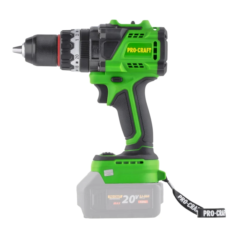 Procraft PA18ProBL-BB Akku Schlagbohrschrauber 20 V 180 Nm Brushless + 2x Akku 4,0 Ah + Ladegerät