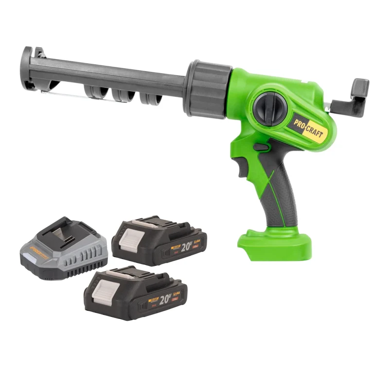 Procraft PC20bb Akku Kartuschenpistole 20 V 2000 N 280 - 310 ml + 2x Akku 2,0 Ah + Ladegerät