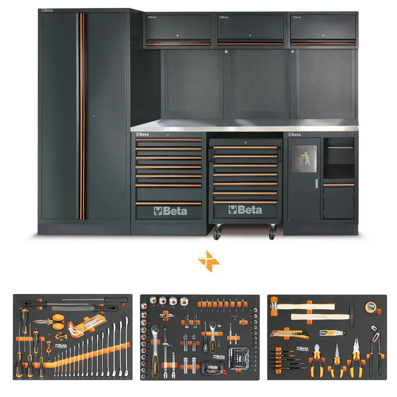 Workshop furniture Beta C45PRO X with 196 Free Tools