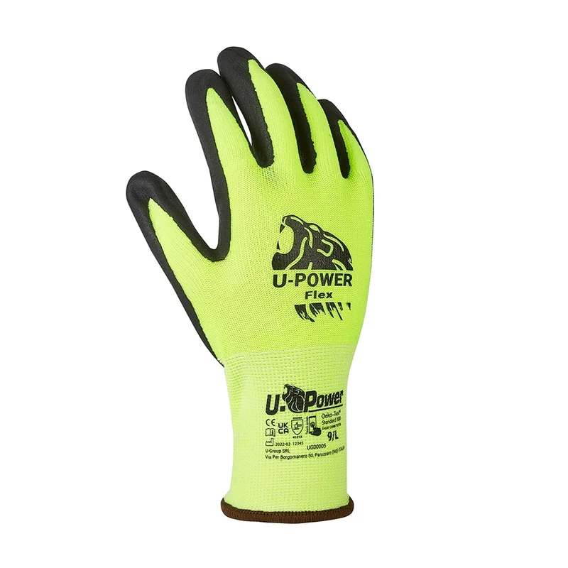 Gloves U-Power Flex Fluorescent Yellow