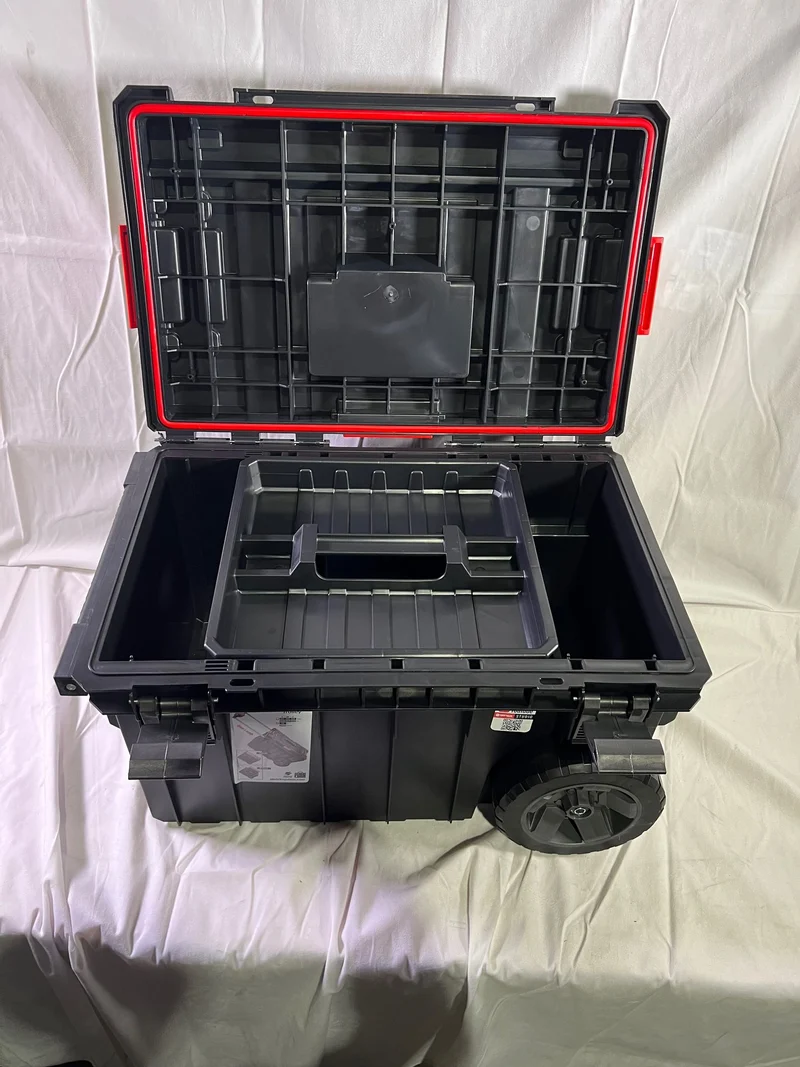 Qbrick System ONE Trolley Vario stapelbar 605 x 405 x 345 mm 44 l IP66 mit Laufrädern auf Metallachse - Beschädigt