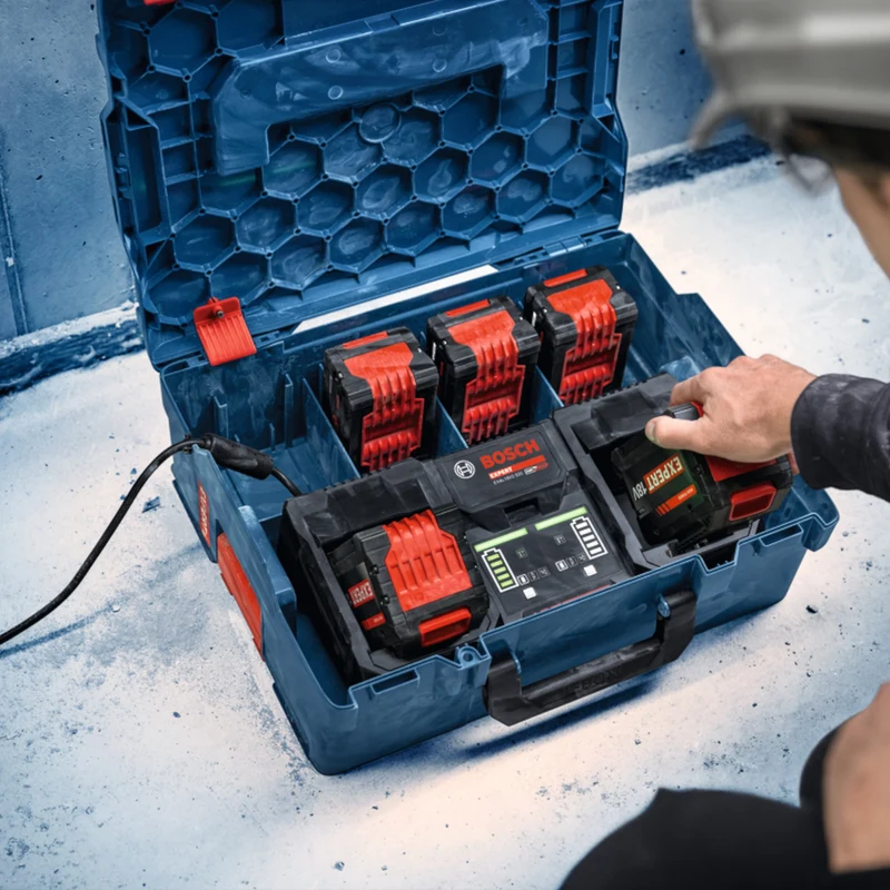 Bosch EXPERT EXAL18V2-320 Doppel Ladegerät 18 V 16 A + L-Boxx ( 1600A02YG5 )