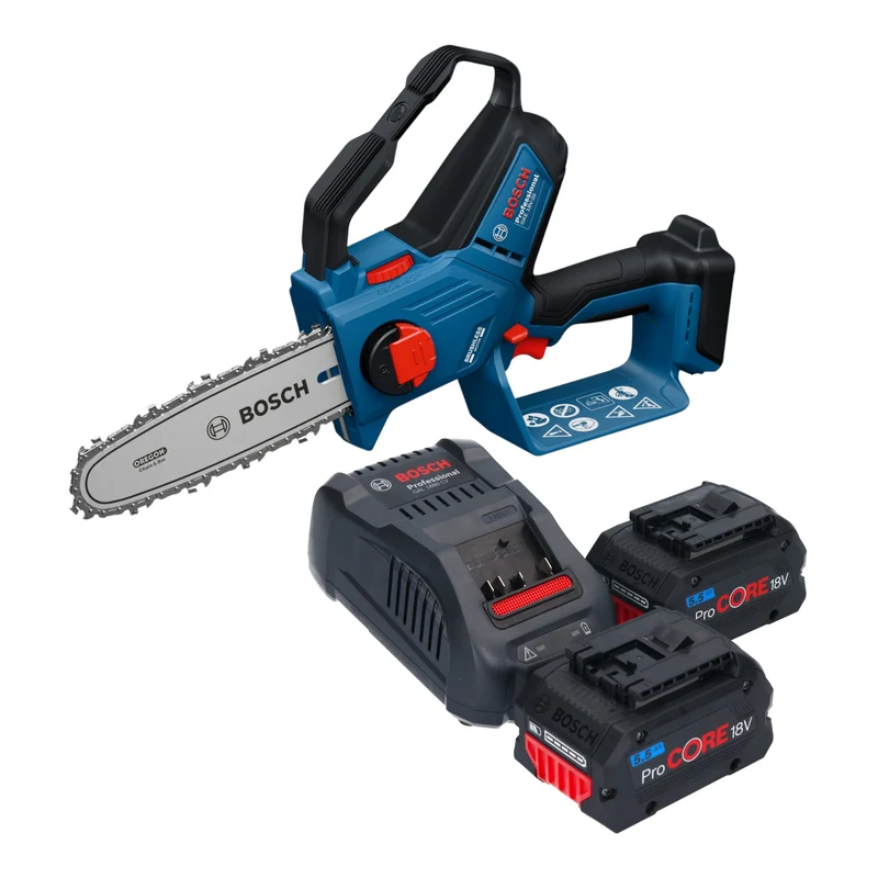 Bosch GKE 18V-20 Professional Akku Astsäge 18 V 18 cm + 2x ProCORE Akku 5,5 Ah + Ladegerät
