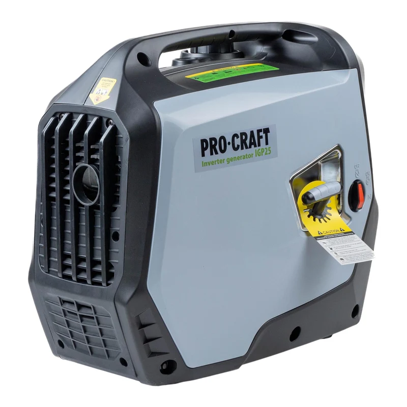 Procraft IGP25 Benzin Inverter Generator Stromerzeuger 1800 W 4000 ml 2× 230 V, 1× 12 V DC Ausgang