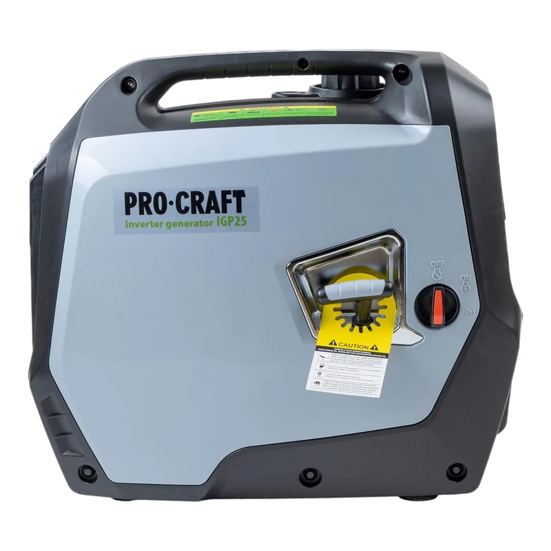 Procraft IGP25 Benzin Inverter Generator Stromerzeuger 1800 W 4000 ml 2× 230 V, 1× 12 V DC Ausgang