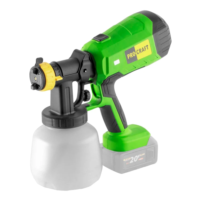 Procraft PSE40bb Akku Farbspritzpistole 20 V + 2x Akku 4,0 Ah + Ladegerät