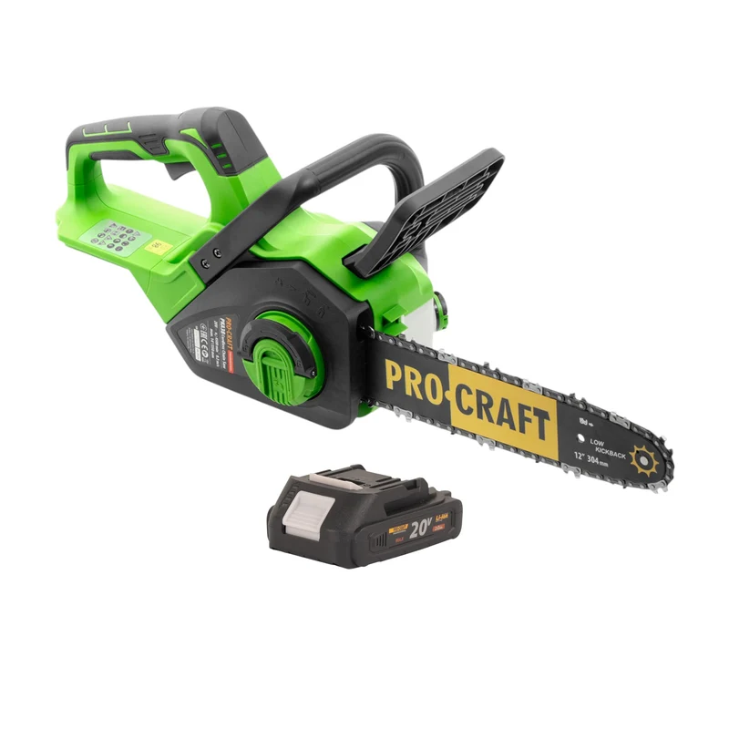 Procraft PKA38 Akku Kettensäge 20 V 304 mm Brushless + 1x Akku 2,0 Ah - ohne Ladegerät