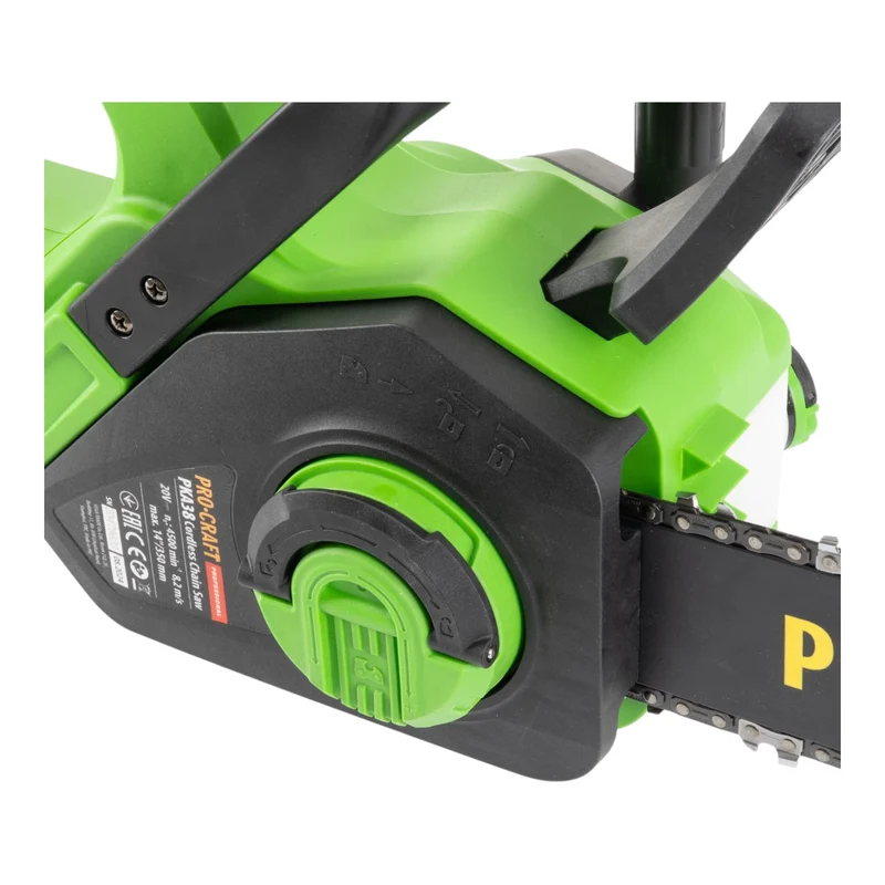 Procraft PKA38 Akku Kettensäge 20 V 304 mm Brushless + 1x Akku 4,0 Ah + Ladegerät