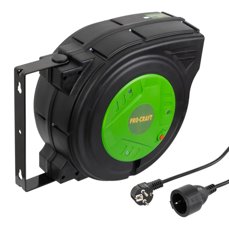 Procraft EK25N Selbsteinziehendes Verlängerungskabel 25 m