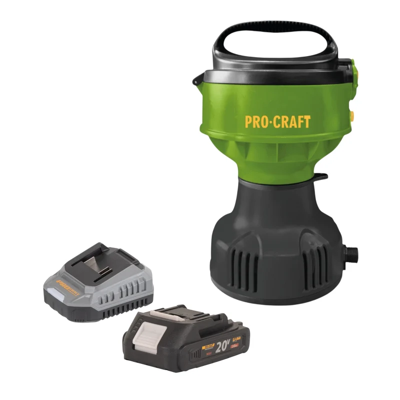 Procraft CPN22bb Akku Schwimmpumpe 20 V 3200 l/h + 1x Akku 2,0 Ah + Ladegerät