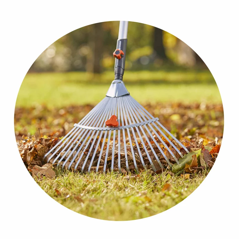 Adjustable grass broom Gardena in Combisystem steel