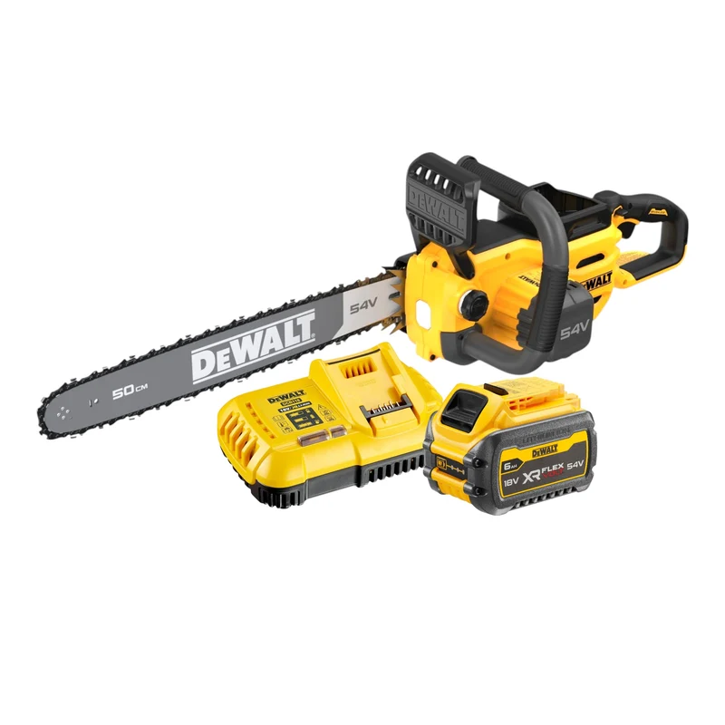DeWalt DCMCS 575 T1 Akku Kettensäge 54 V FlexVolt 50 cm Brushless + 1x Akku 6,0 Ah + Ladegerät