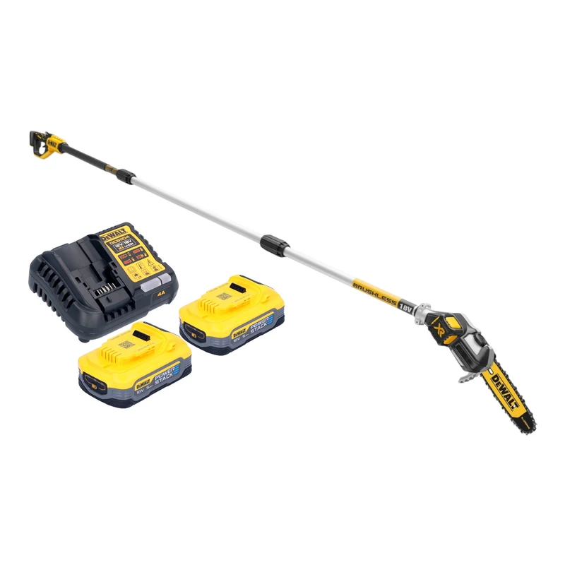 DeWalt DCMPS 567 H2 Akku Hochentaster 18 V Brushless + 2x Powerstack Akku 5,0 Ah + Ladegerät