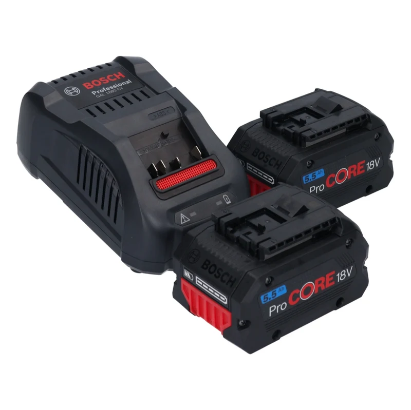 Bosch Starter Set 2x ProCORE 18 V 5,5 Ah Professional Akku + GAL 1880 CV Ladegerät ( 1600A0214C )