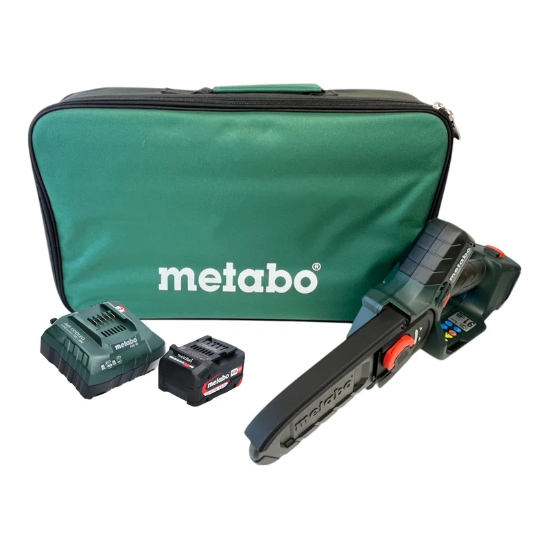 Metabo MS 18 LTX 15 Akku Gehölzsäge 18 V 15 cm 5 m/s + 1x Akku 4,0 Ah + Ladegerät + Tasche