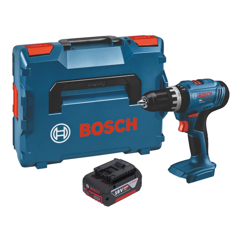 Bosch GSB 18V-25 Professional Akku Schlagbohrschrauber 18 V 56 Nm + 1x Akku 4,0 Ah + L-Boxx - ohne Ladegerät