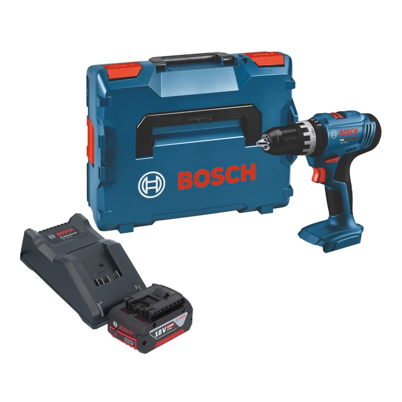 Bosch GSB 18V-25 Professional Akku Schlagbohrschrauber 18 V 56 Nm + 1x Akku 4,0 Ah + Ladegerät + L-Boxx