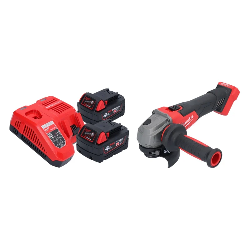 Milwaukee M18 FSAG115X-402 Akku Winkelschleifer 18 V 115 mm Brushless + 2x Akku 4,0 Ah + Ladegerät