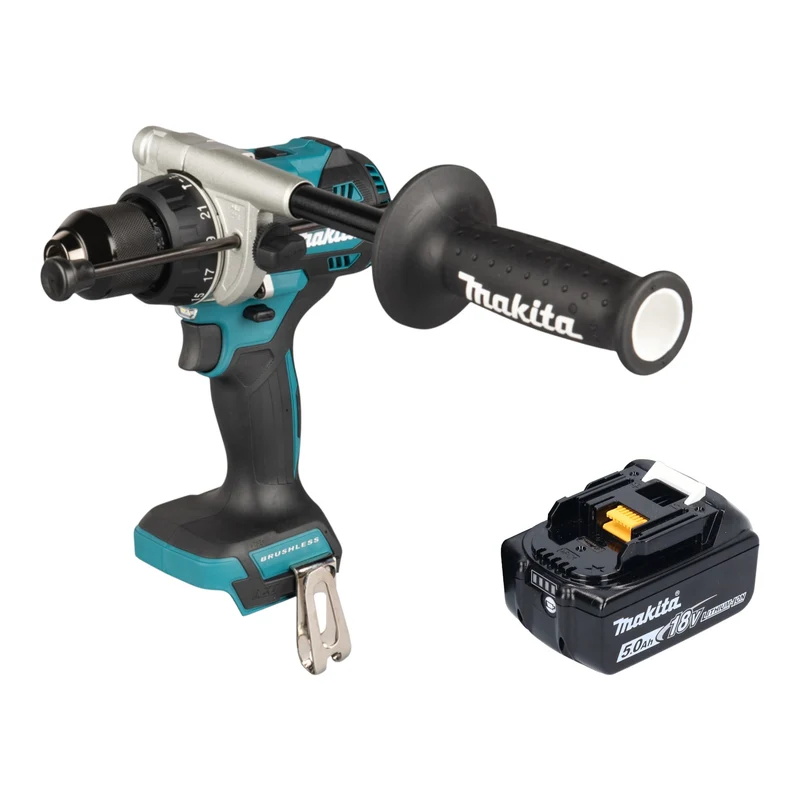 Makita DHP 492 T1 Akku Schlagbohrschrauber 18 V 141 Nm Brushless + 1x Akku 5,0 Ah - ohne Ladegerät