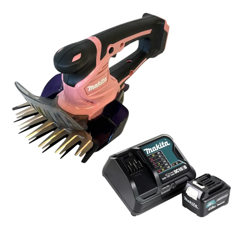 Makita UM 600 DSMP Akku Grasschere 12 V max 160 mm Pink + 1x Akku 4,0 Ah + Ladegerät