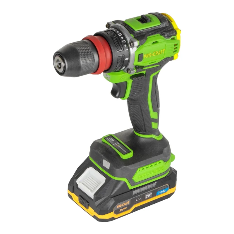 Procraft PA18PRO DFR-1B-C Akku Bohrschrauber 20 V 30 Nm Brushless + 1x Akku 2,0 Ah + Ladegerät + Koffer