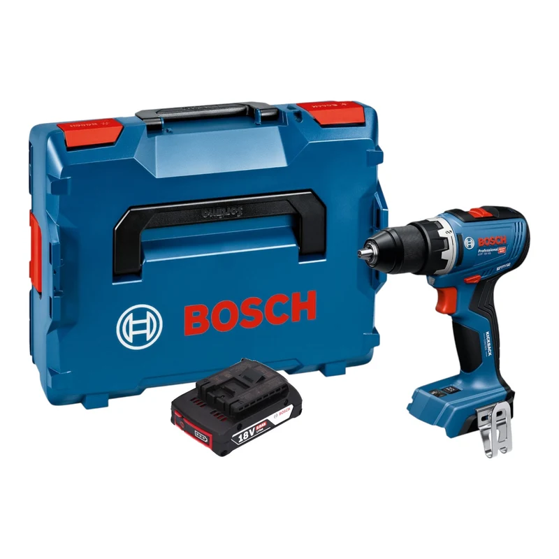 Bosch GSR 18V-65 Professional Akku Bohrschrauber 18 V 63 Nm Brushless + 1x Akku 2,0 Ah + L-Boxx - ohne Ladegerät