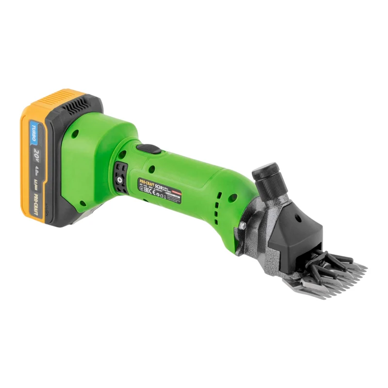 Procraft SC20 Akku Schafschermaschine 20 V 76 mm + 1x Akku 4,0 Ah + Ladegerät + Koffer