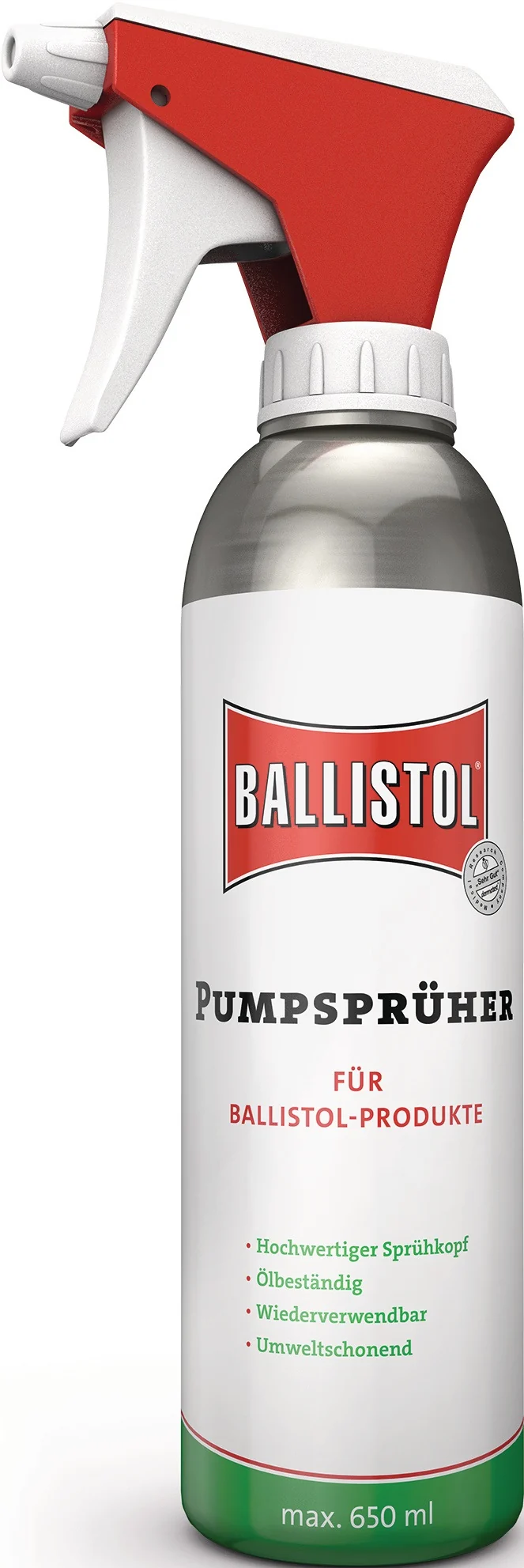 BALLISTOL Pumpzerstäuber 0,65 l Alu Behälter – für Öle und leichte Chemikalien