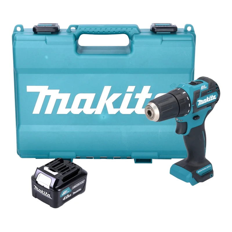 Makita DF 332 DM1E Akku Bohrschrauber 12 V max. 35 Nm Brushless + 1x Akku 4,0 Ah + Koffer - ohne Ladegerät