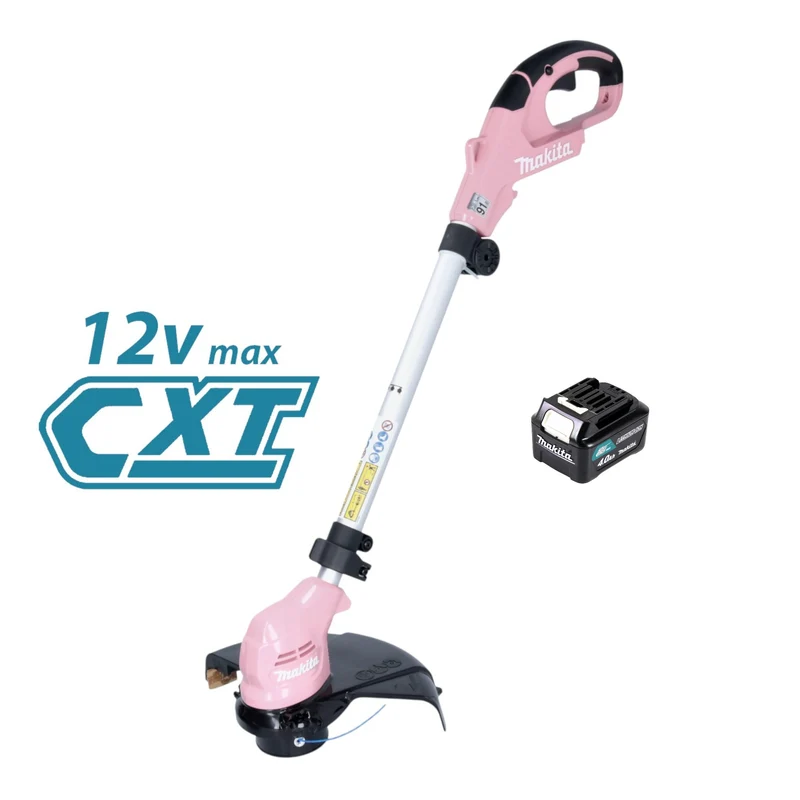 Makita UR 100 DMP Akku Rasentrimmer 12 V max. 260 mm pink + 1x Akku 4,0 Ah - ohne Ladegerät