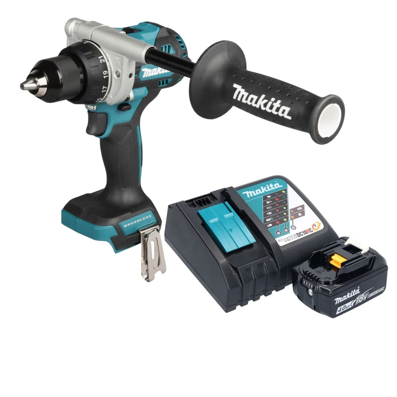 Makita DDF 492 RM1 Akku Bohrschrauber 18 V 141 Nm Brushless + 1x Akku 4,0 Ah + Ladegerät