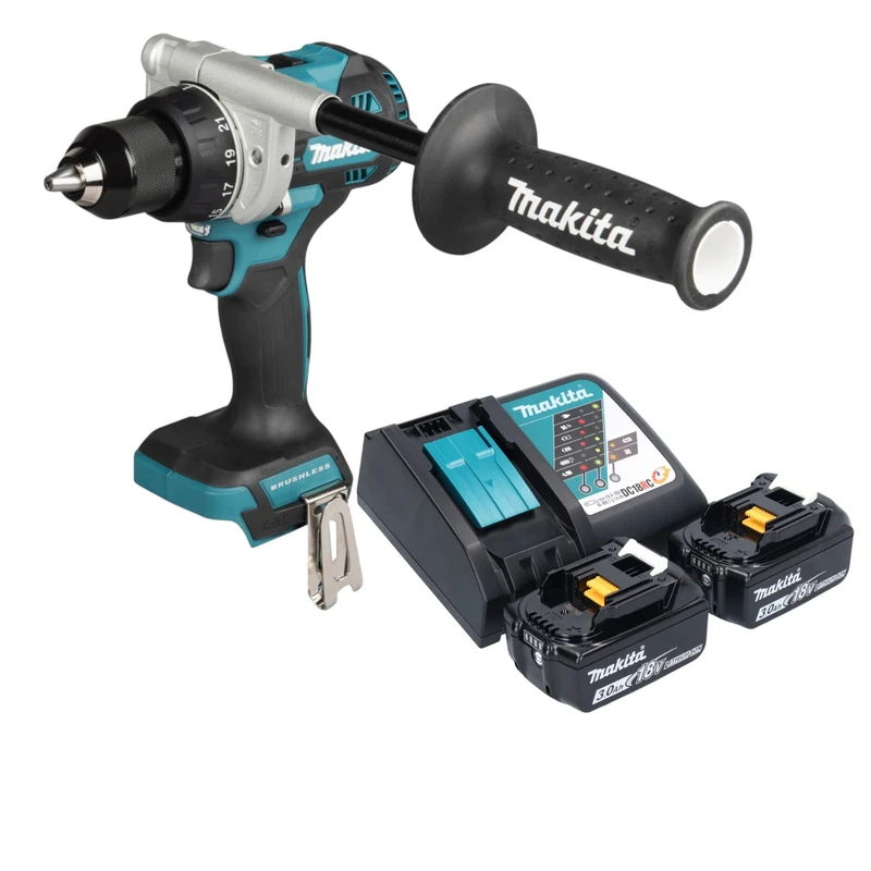 Makita DDF 492 RF Akku Bohrschrauber 18 V 141 Nm Brushless + 2x Akku 3,0 Ah + Ladegerät