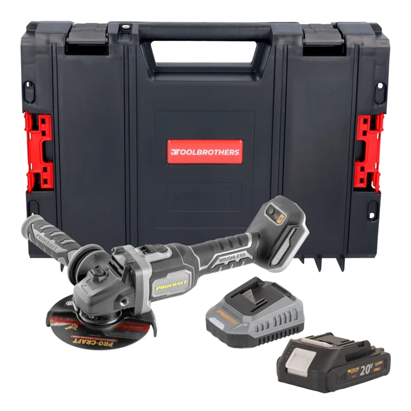 Procraft Industrial AG125Bbb Akku Winkelschleifer 20 V 125 mm Brushless