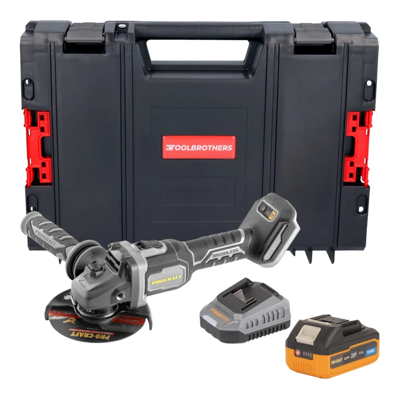 Procraft Industrial AG125Bbb Akku Winkelschleifer 20 V 125 mm Brushless