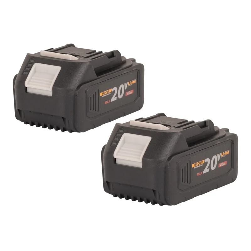 Procraft 2x 20/4 Akku 20 V 4,0 Ah / 4000 mAh Li-ion mit Ladestandsanzeige