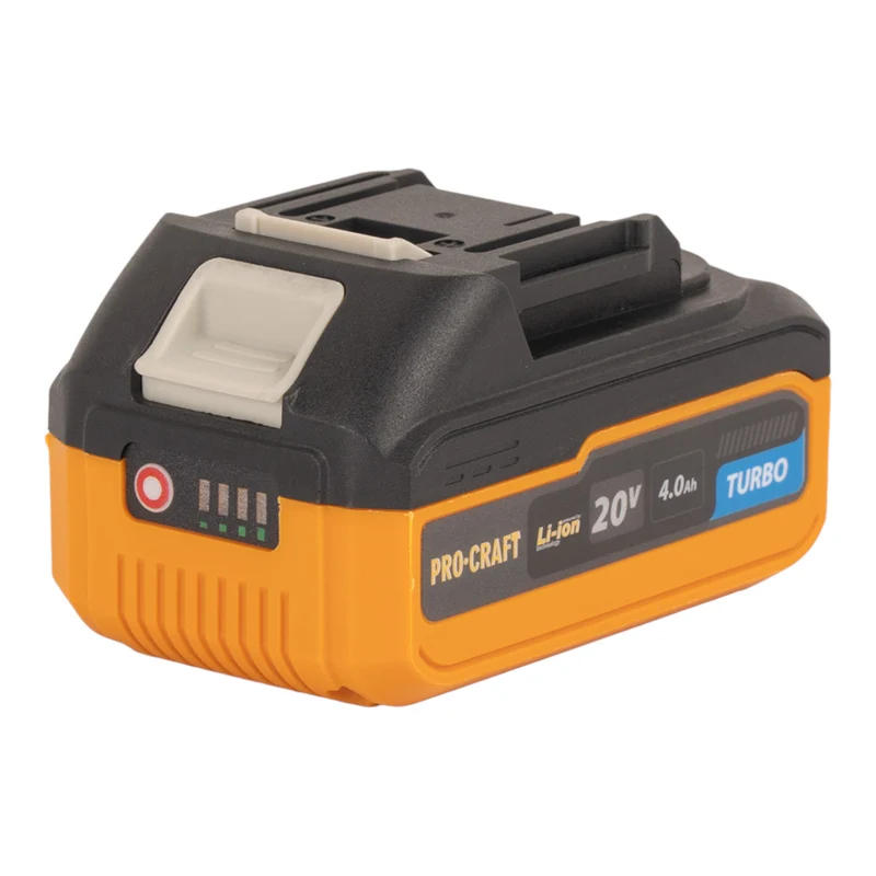 Procraft Starter Pack C20/6.5 Schnell Ladegerät 20 V 6,5 A + 2x 20/4 Turbo Akku 4,0 Ah