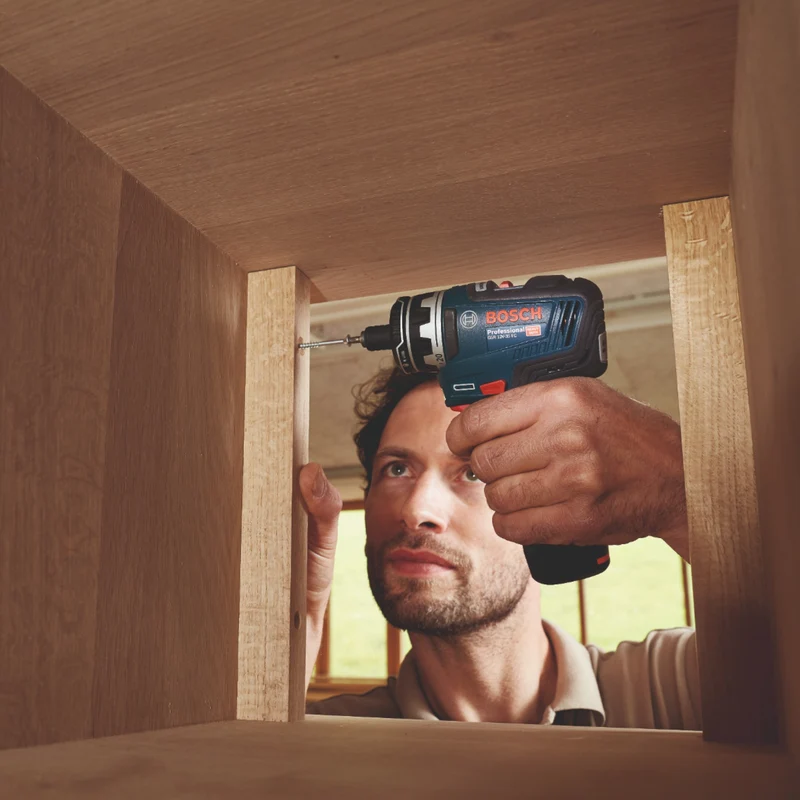 Bosch GSR 12V-35 FC Professional Akku Bohrschrauber 12 V 35 Nm Brushless ( 06019H3008 ) + 2x Akku 3,0 Ah + Ladegerät + 5x Aufsatz + L-Boxx