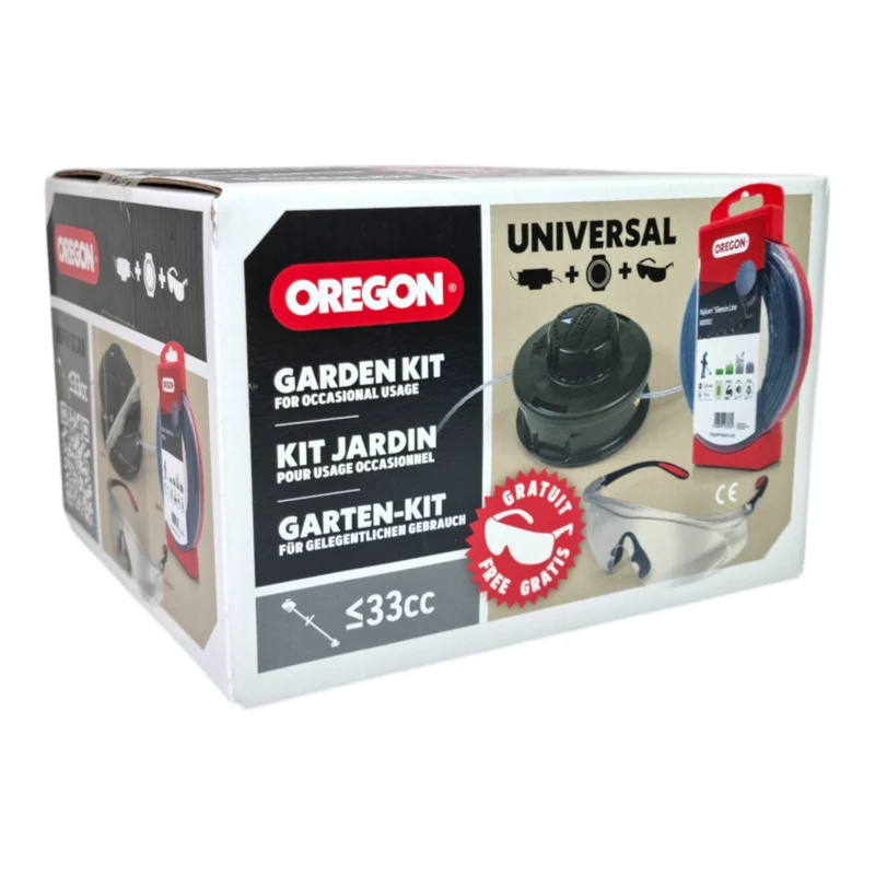 Oregon Garten Set Fadenkopf + Faden + Schutzbrille ( 646568 ) für Freischneider bis 33 cm³